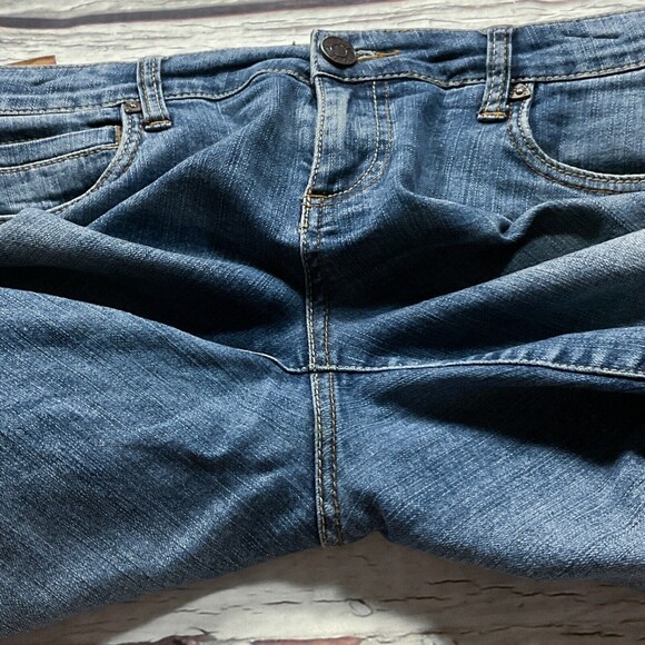 Kut From The Kloth Womens Jeans size 4 Dark Wash Distressed Cotton Denim Stretch - Picture 7 of 11